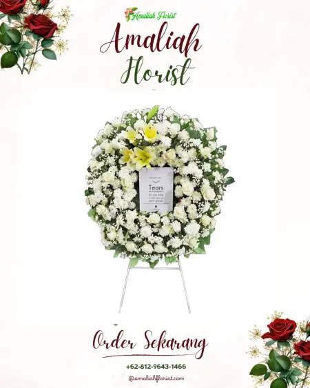 Krans Bunga Duka Uranggantung