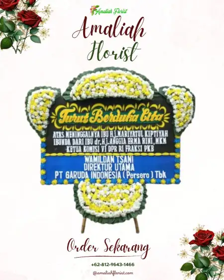 Papan Bunga Duka Uranggantung